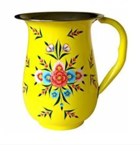 Jarra de agua de acero con nuevo diseño floral, artículos para beber con impresión personalizada, jarra de agua verde. - Product Image 4