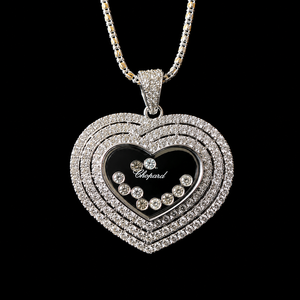 Colgante de Corazón de Plata de Ley 925 con Diamantes CVD Cultivados en Laboratorio, Flotantes y Móviles, EF VVS VS, Joyería de Diseño de Lujo para Mujer - Product Image 6