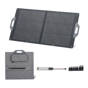 Pannello Solare Flessibile Pieghevole da 100W, Caricatore Monocristallino Portatile ad Alta Efficienza (24%) con Uscite MC4, USB-A e Type-C - Product Image 1