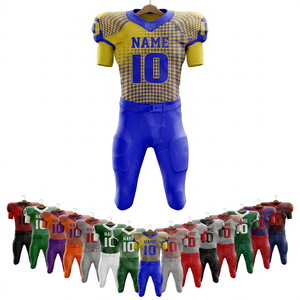 Customized Design American Football Uniform <b>Set</b> Breathable Compression Jersey Pants Player Training Sports Apparel OEM Kits - Product Image 1