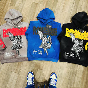 Hoodie personnalisé haut de gamme pour homme, streetwear premium, coupe ample, coton et polyester, fabricant - Product Image 3