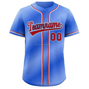 Maillots de baseball pour hommes OEM, chemises boutonnées à manches courtes, style hipster, hip hop, uniformes sportifs, maillots de baseball personnalisés - Product Image 5