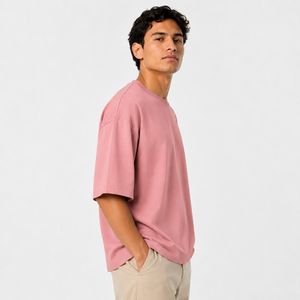 T-shirt homme à épaules tombantes, tissu doux, coupe ample et confort décontracté pour la mode quotidienne et les loisirs. - Product Image 3