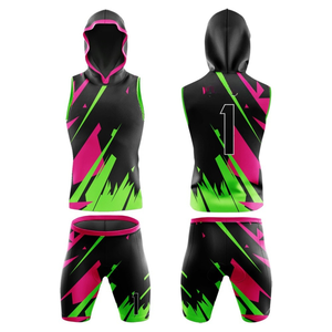 Uniformes de football 7v7 personnalisés pour hommes, imprimés par transfert thermique, séchage rapide, sans manches, respirants, vêtements de football américain, personnalisables OEM - Product Image 4