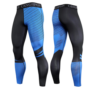 Leggings de Compresión Elásticos para Hombre, Color Gris, Cintura Media, Largos, Sin Costuras, Transpirables, Elásticos en Cuatro Direcciones, Antibacterianos, para Yoga - Product Image 4