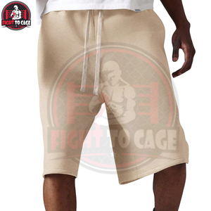 Shorts décontractés pour hommes en coton, taille élastique, avec poches arrière, cordon de serrage, longueur genou, coupe ample, confortables pour le jogging et la détente - Product Image 2