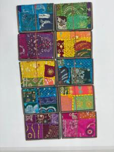 Embroidered Sari Silk Journals Wholesale Vintage Fabric Bound Notebooks Recycled Cotton Paper Diaries Boho Writing <b>Books</b> - Product Image 4
