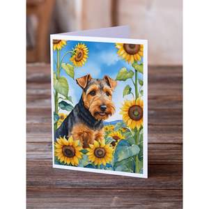 แปลกเทอร์เรียเวลส์ในดอกทานตะวัน A7การ์ดอวยพร8ใบพร้อม5x7ขนาดซองจดหมาย - Product Image 2