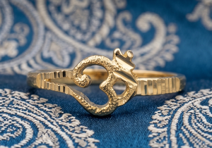 DIVYORO MEN'S OM SYMBOL CLASSIC แหวนชุบทอง 22K - Product Image 2