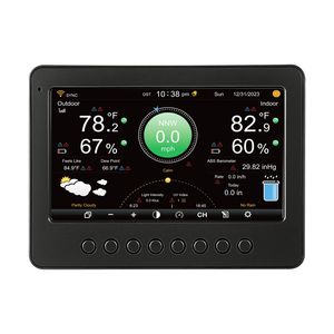Stazione Meteo Wi-Fi da 7 Pollici con Sensore Esterno Alimentato a Energia Solare, Display TFT da 7 Pollici, Monitoraggio Interno/Esterno con Pluviometro - Product Image 2