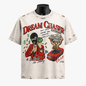 Camiseta Extra Grande Personalizada para Hombre, 100% Algodón, Frente Liso, Estilo Vintage, Urbano, Casual, Hip Hop, Transpirable, Ecológica, OEM, ODM - Product Image 1