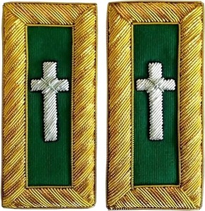 Épaulettes de Grand Commandant des Chevaliers Templiers Maçonniques – Brodées à la main (Rouge et Or) 1,5 po x 3,75 po - Product Image 3