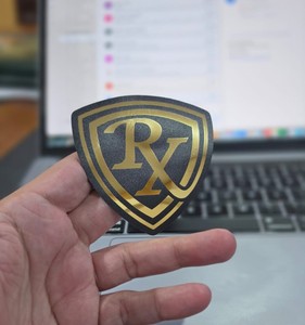Chrome Golden Metallic UV Resistant Outdoor Decal Stickers Custom Shield Logo <b>Vinyl</b> Stickers for Cars & Branding - Product Image 6
