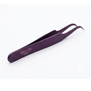 แหนบถอนขนตามืออาชีพสีดำแหนบถอนขนตาสีม่วงแบบสแตนเลสกันลื่น - Product Image 6