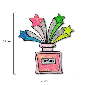 Patch thermocollant en PVC plastique, motif étoile scintillante, pour bouteille de parfum - Product Image 3