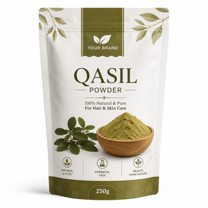 Poudre de Qasil 100% naturelle, moutonnée finement, qualité alimentaire, poudre d'herbes, fabricant de marque privée, fournisseur en gros d'Inde - Product Image 1