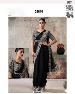 Soft Grace Traditional Crunchy Silk Party Saree-Wrinkle Free Moisture Wicking All Seasons - Product Image 2