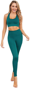 Women's Workout Outfit 2 Piece Set High Waist Seamless Yoga Leggings with <b>Padded</b> Sports Bra Gym Clothes Set Workout Sets - Product Image 5