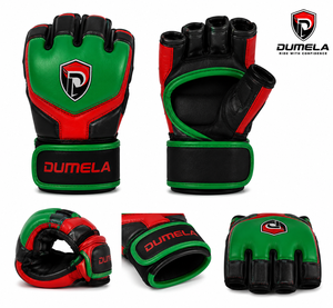 Dumela MMA Gloves Red Green Black Leather Breathable Durable Training Gear for Combat Sports All Seasons - Product Image 6