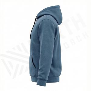 Sudadera con Capucha Casual 100% Algodón para Hombre, Venta al Por Mayor OEM, Sudadera de Alta Calidad, Suave, Estilo Urbano, Color Liso Personalizable - Product Image 3