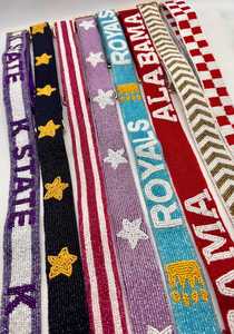 Custom Beaded Purse Strap Adjustable Personalized Bag Strap Clear Stadium Bags Game Day Gift <b>Camera</b> Strap - Product Image 3