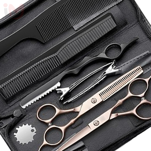 Juego de Herramientas Profesionales de Acero Inoxidable para Peinar el Cabello con Tijeras, Peine y Cortapelos - Kit de Salón Personalizable - Product Image 5