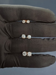 Pendientes de Diamantes Cultivados en Laboratorio de Oro de 14K, Modernos y Elegantes |   Joyería Fina Hecha a Mano para Mujer |   Regalo para Fiestas |   Venta al por Mayor Directa de Fábrica - Product Image 6