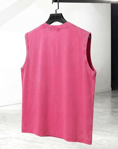 Men's Customized Color Sleeveless Tank Top O-Neck Solid Casual Breathable Quick Dry Spandex Cotton Athletic Summer Wear - Product Image 4