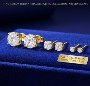 3mm-10mm Classic Mossanite Diamond Earrings Luxury Jewelry 925 Sterling <b>Silver</b> VVS Moissanite Diamond Ear <b>Stud</b> for Men Women - Product Image 4