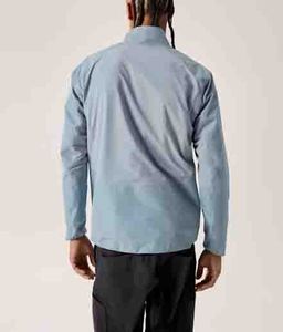 Chaqueta de Forro Polar Azul Claro, Cortavientos, con Cierre de Cremallera, Cuello Alto, Color Sólido Informal, de Poliéster, para Otoño - Product Image 2