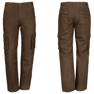 Pantalon cargo en tissu durable et confortable en coton mélangé, idéal pour une utilisation quotidienne prolongée - Product Image 1