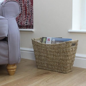 Seagrass newspaper and magazine <b>basket</b> Handmade <b>Storage</b> <b>Basket</b> Wholesale eco-friendly Made in Viet Nam - Product Image 6