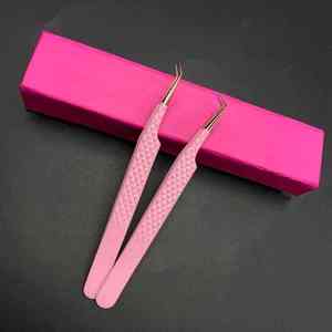 Pinzas para Pestañas Ovexa de Acero Quirúrgico, Duraderas, Agarre Perfecto, Uso en Salón, Empaque Personalizado, Incluye Bolsa - Product Image 3
