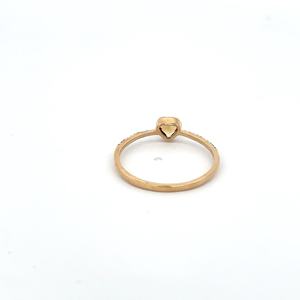 14K Gold Heart-Shaped <b>Citrine</b> <b>Ring</b> with Prong Setting - Product Image 6