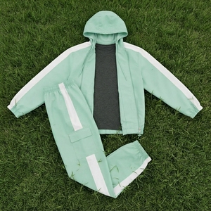 Unisex <b>Vintage</b> Plus Size Lightweight Printed Hooded Nylon <b>Windbreaker</b> Tracksuit Set Outdoor Athletic Training Waterproof Custom - Product Image 3