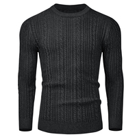 Pull en laine tricoté décontracté pour homme, col rond, design hiver, personnalisé, anti-boulochage, respirant, patchwork, collection 2026