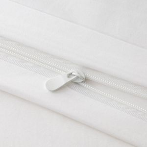 Affascinante Set Copripiumino Oversize Bianco e Rosa in Tinta Unita per Studenti, per Creare un Letto Accogliente - Product Image 2