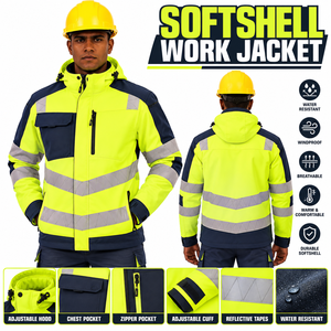 Veste de sécurité haute visibilité imperméable et coupe-vent pour travaux de construction et industriels - Product Image 1