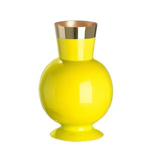 Jarrón Metálico Amarillo de Lujo Nórdico |   Maceta Creativa para Mesa, Accesorios Decorativos para el Hogar y Hoteles |   Jarrón de Metal de Calidad de Exportación - Product Image 1
