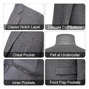 Costume de mariage de luxe sur mesure pour homme, blazer croisé anti-plis de haute qualité, uniforme d'hôtel, avec logo personnalisé - Product Image 2