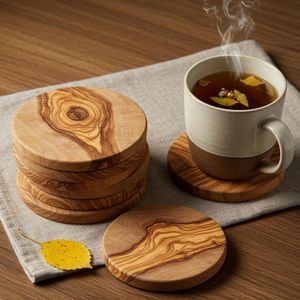 Ensemble de sous-verres en bois de haute qualité, idéal pour les hôtels, restaurants et cafés recherchant des accessoires de table élégants. - Product Image 6