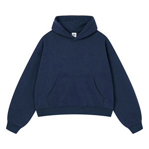 Sweat-shirt à capuche unisexe en molleton de coton surdimensionné, couleur unie, décontracté, avec poche avant, longueur normale, pour l'automne - Product Image 1