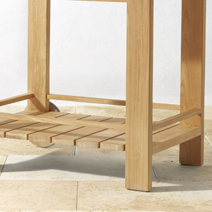 Chariot de bar en teck pour l'extérieur, pour la décoration de la maison et des hôtels, avec un design moderne et un matériau durable - Product Image 6