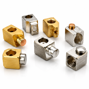 Blocs de connecteurs électriques en laiton et acier inoxydable usinés CNC/laser avec vis pour assemblage personnalisé et usinage - Product Image 3