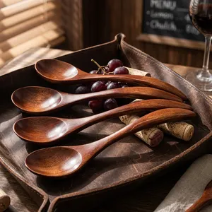 Hotel Cutlery Flatware Set Spoon Fork Dessert Ware Wooden <b>Mirror</b> Finish Eco-Friendly <b>Star</b> Crafts India Uttar Pradesh New Salad - Product Image 6