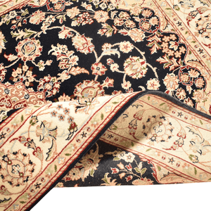 พรมขนสัตว์ปูพื้นลายเหรียญแบบตะวันออกหลากสีน้ำเงินถักมือสุดหรู - Product Image 5