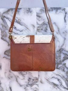 Sac à bandoulière élégant et décontracté en cuir de vachette véritable pour femme, avec fermeture éclair à pompon, imperméable et léger - Product Image 4