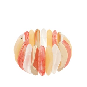Elegante Brazalete de Resina con Patrón Multicolor, Accesorio de Moda para Unisex, Disponible en Worldwide Supply - Product Image 3