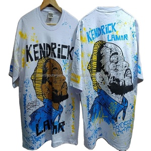 Tenues de loisirs, jersey en coton uni 210g, streetwear, vente en gros, impression 3D personnalisée, impression sur soie, t-shirts oversize pour hommes - Product Image 3