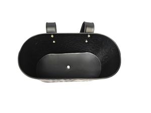 Maceta Colgante Ovalada Negra Profunda con Grabado de Flor Estrellada, Hermosa Maceta Galvanizada con Orificio de Drenaje, Resistente a la Corrosión - Product Image 2